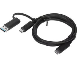 Lenovo 4X90U90618 Câble USB-C 1 mètre Noir pour ordinateur portable et téléphone