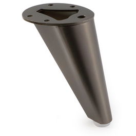 Q&Q Pata Metálica Cone H130 Níquel Oscuro para Sofás y Muebles