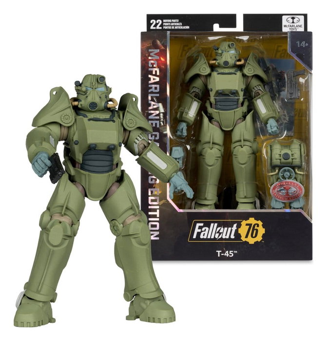 McFarlane Toys Figurine Fallout 76 T-45 Military Armor Red Platinum Edition