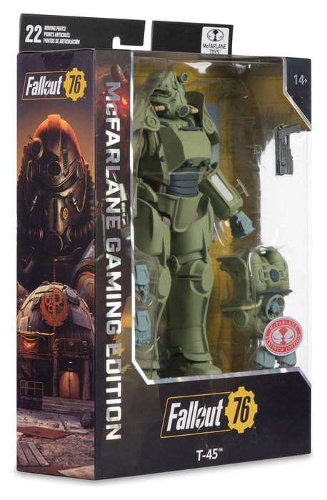McFarlane Toys Figurine Fallout 76 T-45 Military Armor Red Platinum Edition