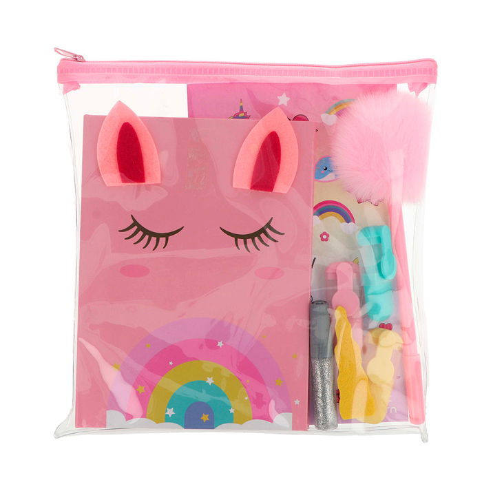 Inca PV23 Nécessaire Licorne Lot de 8 Pièces avec Papeterie