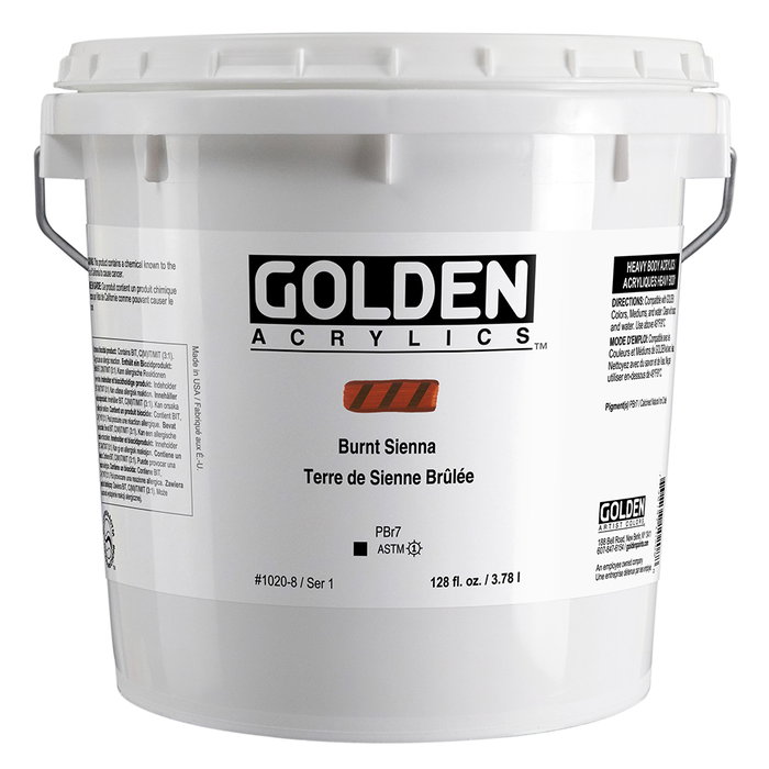 Golden Peinture Acrylique Heavy Body Terre de Sienne brûlée 3,78 L Golden Peinture Acrylique Heavy Body Terre de Sienne brûlée 3,78 L