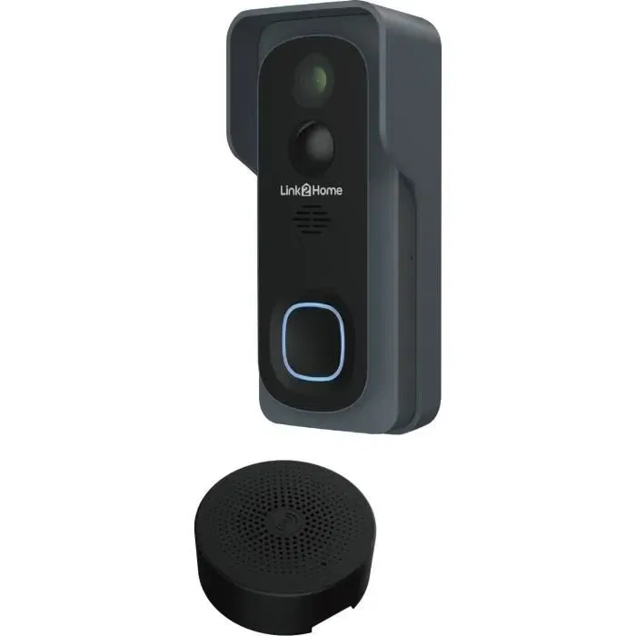 Link2HOME LINK2HOME Sonnette connectée Wi-Fi avec Audio Bidirectionnel, Notifications Photo, Compatible Google Home Alexa et Carte SD 8 Go - Carillon Sans Fil Link2HOME LINK2HOME Sonnette connectée Wi-Fi avec Audio Bidirectionnel, Notifications Photo, Compatible Google Home Alexa et Carte SD 8 Go - Carillon Sans Fil