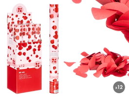 Arte Regal Confeti Canon Pétales 50 cm Rouge Papier Carton Métal Plastique (Set de 48)