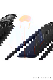 Sparco Sweat À Capuche Zippé Tw Taille S Bleu Marine-Orange S02414BMAF1S