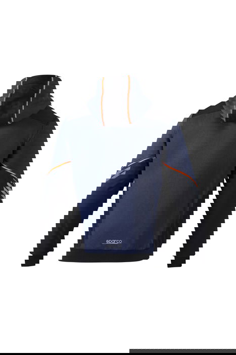 Sparco Sweat À Capuche Zippé Tw Taille S Bleu Marine-Orange S02414BMAF1S