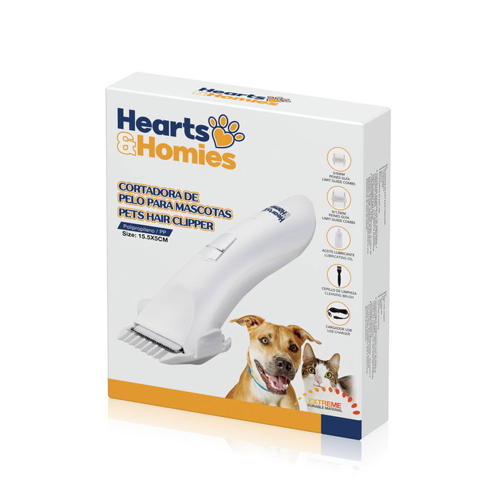 Tondeuse pour animaux de compagnie Hearts & Homies HEARTS&HOMIES Blanc polypropylène 15,5 x 5 cm Tondeuse pour animaux de compagnie Hearts & Homies HEARTS&HOMIES Blanc polypropylène 15,5 x 5 cm