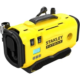 Stanley Fatmax Gonfleur Compresseur SFMCE520B-QW - 18V - 11 bars - Alimentation Batterie V20, Secteur 220V ou 12V Voiture - Fonction Arrêt Automatique