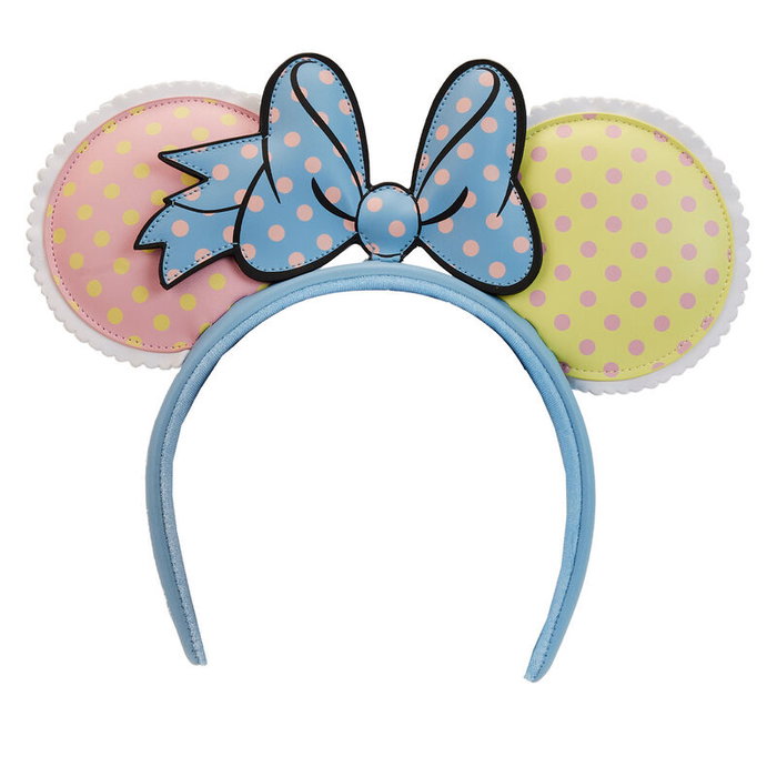 LOUNGEFLY Diadème Oreilles Minnie Mouse Disney à pois Pastel - Accessoire de déguisement LOUNGEFLY Diadème Oreilles Minnie Mouse Disney à pois Pastel - Accessoire de déguisement