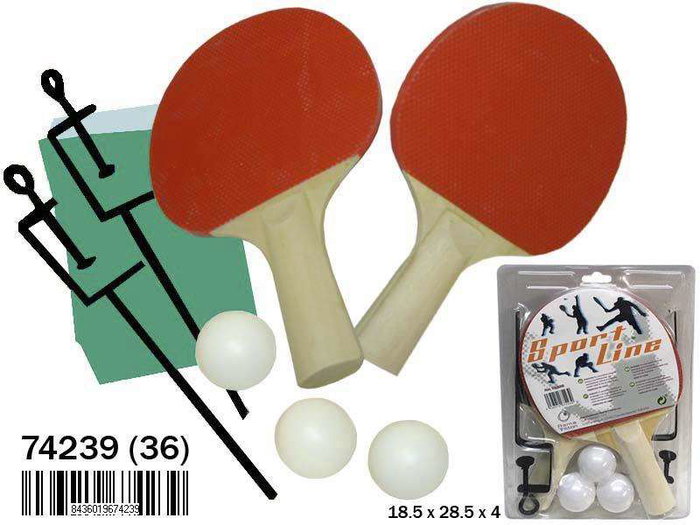 Rama Set de ping-pong avec 2 raquettes, 3 balles et filet