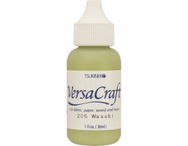 Tsukineko VERSACRAFT Encre de recharge textile Vert Wasabi 30ml