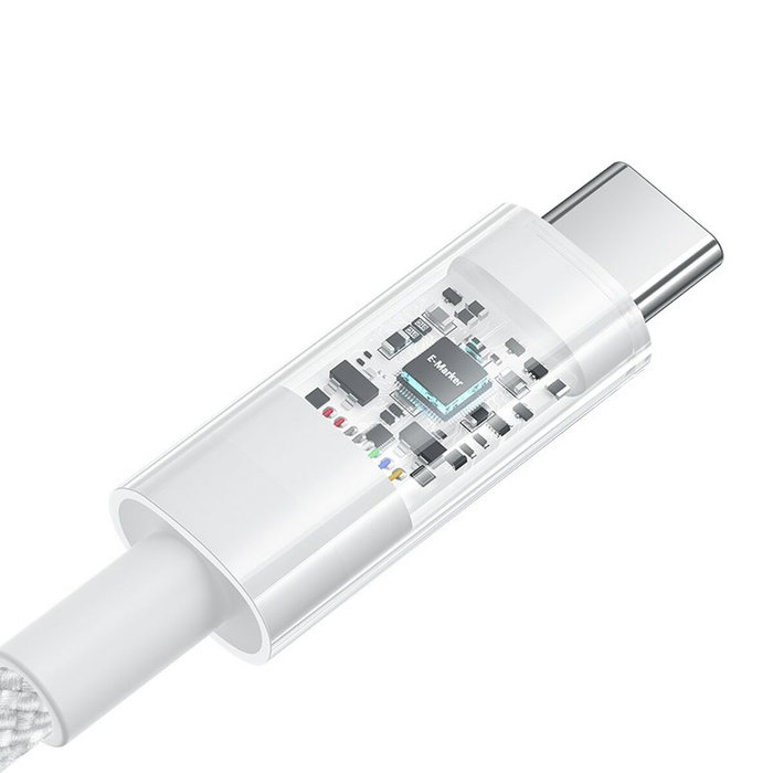 Baseus Câble USB-C vers USB-C P10373000211-00 Blanc 1 m Baseus Câble USB-C vers USB-C P10373000211-00 Blanc 1 m