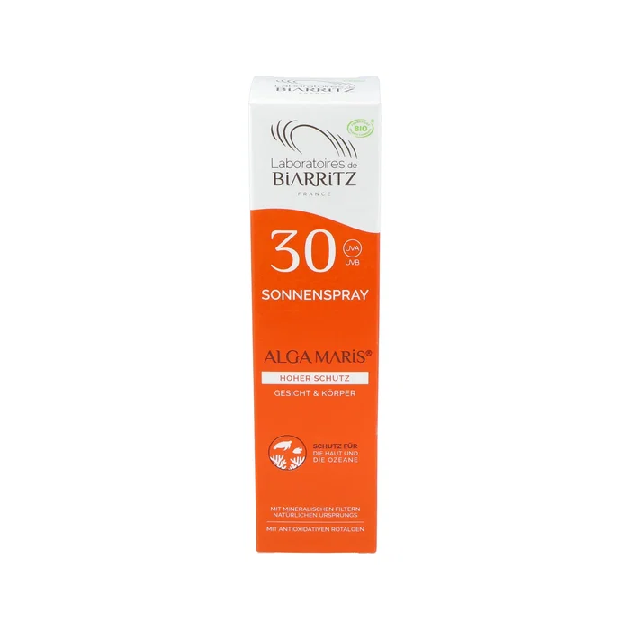 BIARRITZ Spray Solaire Visage et Corps SPF30 100 ml Bio - Protection UV Minérale BIARRITZ Spray Solaire Visage et Corps SPF30 100 ml Bio - Protection UV Minérale