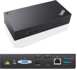 Lenovo ThinkPad Dock Gen 2 - Station d'accueil USB-C avec charge, 2 écrans HDMI, Ethernet et ports USB 3.0