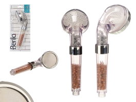 BERILO Téléphone de douche piercing thérapie pierres 25 x 8 x 8 cm ABS acier (Set de 12)