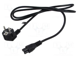 POS Câble d'alimentation H03VV-F 3x0,75mm2 1,5m noir
