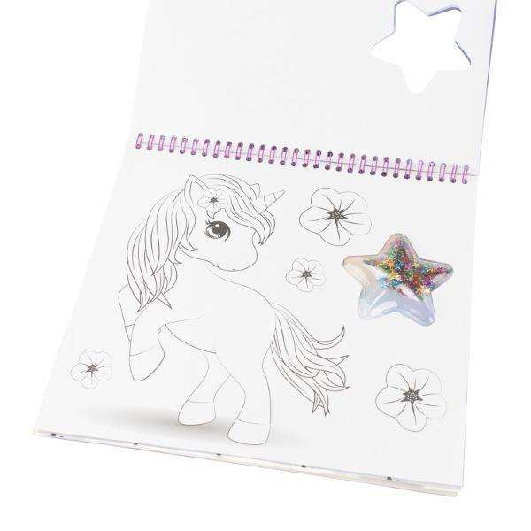Nice Livre d'activités magique licorne avec 20 pages et autocollants à décorer et dessiner - 26,5 x 24 x 2 cm