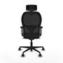 Piqueras y Crespo Chaise de Bureau avec Appui-tête Jorquera 2D036N2 Vert