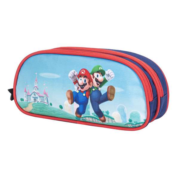 Toybags Coffret triple Super Mario - Intérieur entièrement doublé et personnalisé - Fermetures éclair et finitions haute qualité - 37 x 27 x 17 cm - Textile