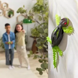 Spin Master GECKO Hex Bots - Robot Gécko Télécommandé 2.4 GHz, Rechargeable par USB, Grimpe sur les Murs, Jouet pour Enfants à Partir de 4 Ans