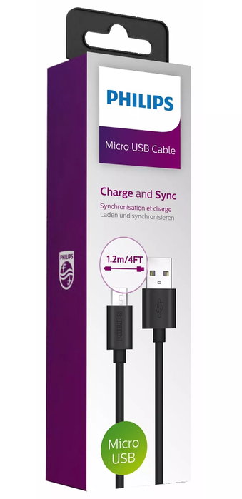 PHILIPS Câble USB-A vers Micro USB 1,2m