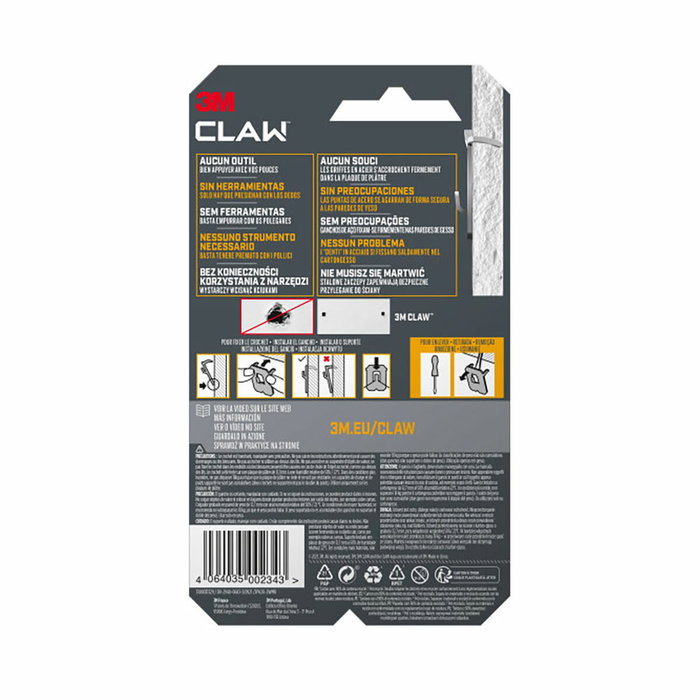 Crochet pour suspendre 3M 20 kg (2 Unités)