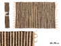 Giftdecor Tapis Naturel Noir Double Rayures 60 x 90 cm Jute et Coton (Set de 12)