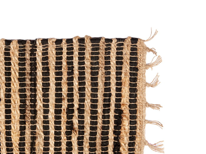 Giftdecor Tapis Naturel Noir Double Rayures 60 x 90 cm Jute et Coton (Set de 12) Giftdecor Tapis Naturel Noir Double Rayures 60 x 90 cm Jute et Coton (Set de 12)