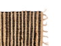 Giftdecor Tapis Naturel Noir Double Rayures 60 x 90 cm Jute et Coton (Set de 12)