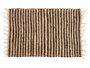 Giftdecor Tapis Naturel Noir Double Rayures 60 x 90 cm Jute et Coton (Set de 12)