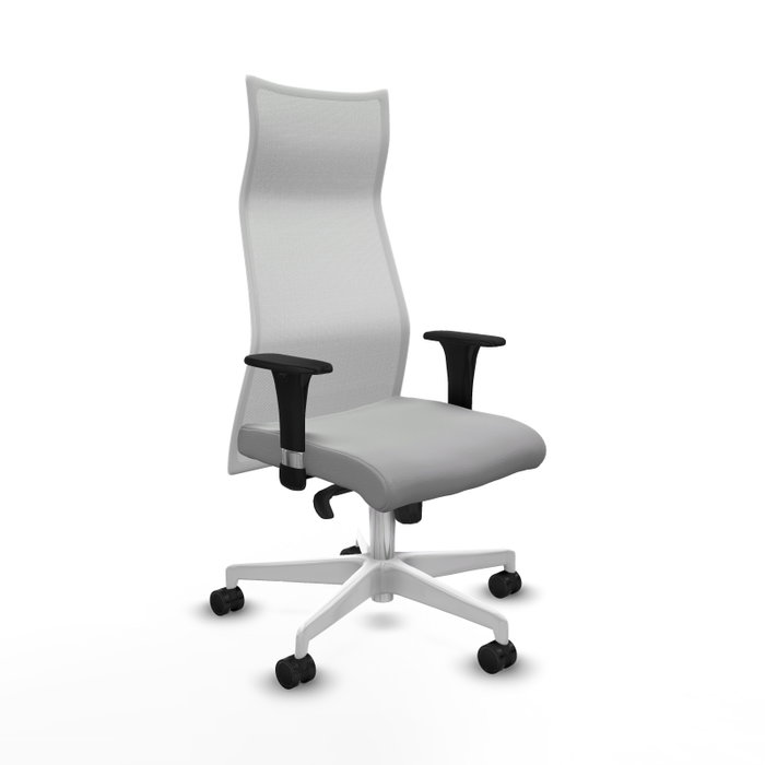 Piqueras Y Crespo Fauteuil Albacete, Mécanisme Synchrone, Gris clair et Blanc Piqueras Y Crespo Fauteuil Albacete, Mécanisme Synchrone, Gris clair et Blanc