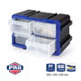 Workpro Organisateur empilable de 4 tiroirs, bleu, en polypropylène, 295 x 195 x 160 mm