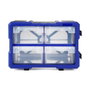 Workpro Organisateur empilable de 4 tiroirs, bleu, en polypropylène, 295 x 195 x 160 mm