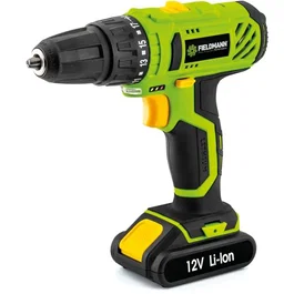 Fieldmann FDV 10201-A Perceuse visseuse sans fil 12 V avec batterie Li-Ion 1.3 Ah, vitesse 0-1500 min-1, mandrin sans clé, diamètre max 10 mm