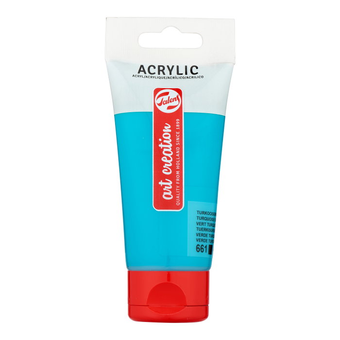 Talens Art Creation Peinture Acrylique Tube 75 ml Vert Turquoise 661 Talens Art Creation Peinture Acrylique Tube 75 ml Vert Turquoise 661