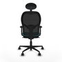 Piqueras y Crespo Chaise de Bureau avec Appui-tête Jorquera 2D036N1 Turquoise