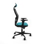 Piqueras y Crespo Chaise de Bureau avec Appui-tête Jorquera 2D036N1 Turquoise