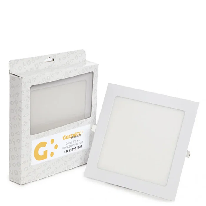 Plaque LED 18W 1264Lm 2700K Carrée Blanc chaud Plaque LED 18W 1264Lm 2700K Carrée Blanc chaud