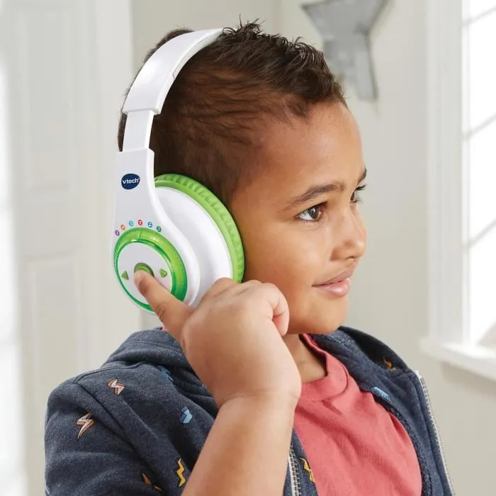 Vtech Kidi Audio Max - Casque audio interactif pour enfants - Contenu audio intégré - Réglage du volume - Livret imagé - Ergonomique et robuste