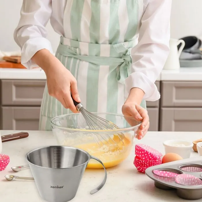 Zenker Set de 2 verres doseurs gradués en inox 250 ml et 1 litre Zenker Set de 2 verres doseurs gradués en inox 250 ml et 1 litre