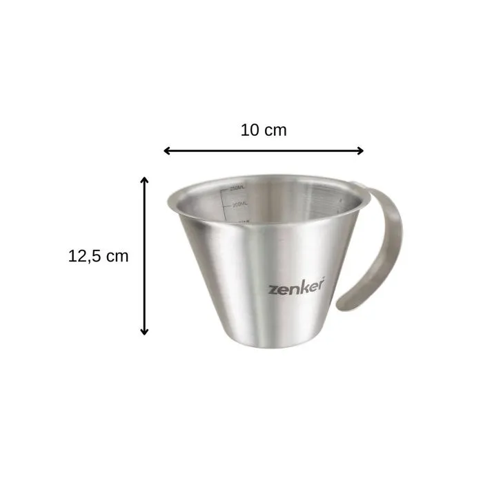 Zenker Set de 2 verres doseurs gradués en inox 250 ml et 1 litre Zenker Set de 2 verres doseurs gradués en inox 250 ml et 1 litre