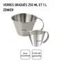 Zenker Set de 2 verres doseurs gradués en inox 250 ml et 1 litre