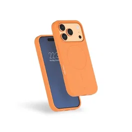 Force Case Coque MagSafe iPhone 17 Pro Max Silicone Renforcée Orange