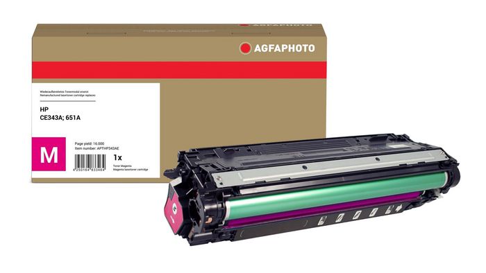 AgfaPhoto Cartouche de toner Magenta CE343A, 651A AgfaPhoto Cartouche de toner Magenta CE343A, 651A