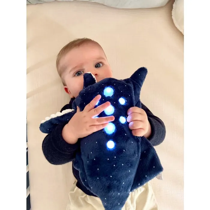 Dodo D'Amour Raie dodo dreamer 141532 - Peluche veilleuse et Sleep trainer pour bébé, avec projecteur LED, détection des pleurs, berceuses et recharge USB-C