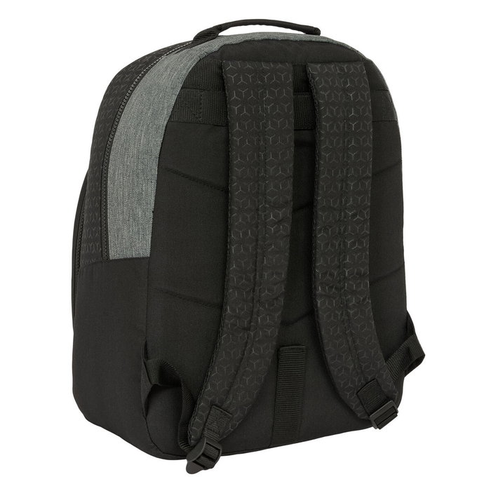 Cartable BlackFit8 Old school Noir Gris 32 x 42 x 15 cm Cartable BlackFit8 Old school Noir Gris 32 x 42 x 15 cm