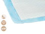 MASCOW Lot de 10 alèses absorbantes avec adhésif 40x60cm Bleu-Blanc