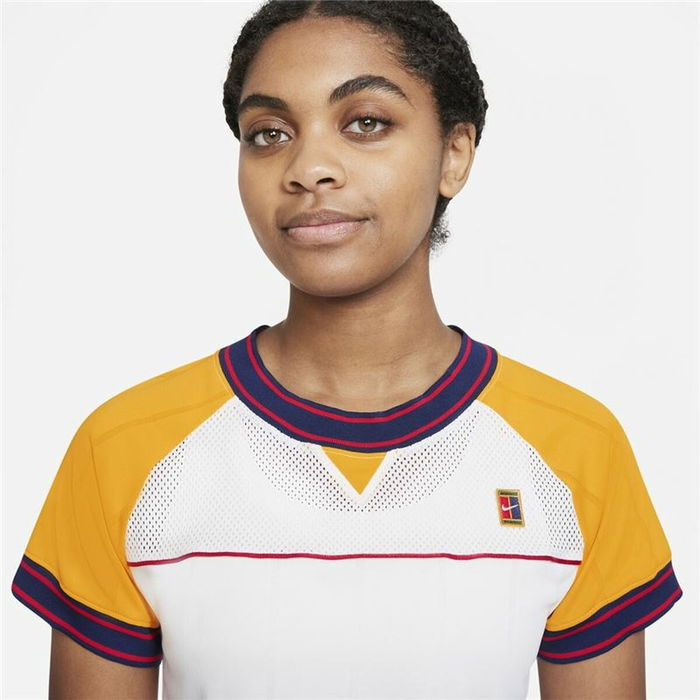 T-shirt à manches courtes femme Nike Court Dri-Fit Slam Blanc