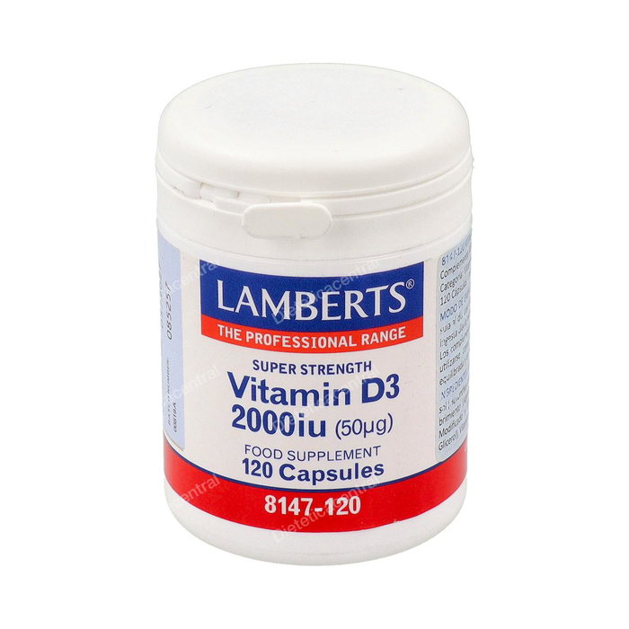 LAMBERTS Vitamine D3 2000 UI, 120 capsules LAMBERTS Vitamine D3 2000 UI, 120 capsules