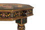 GINER Y COLOMER - Table d'appoint octogonale en bois de manguier avec peinture décorative à la main - Buffet multicolore, Hauteur: 37 cm, Diamètre de la table: 8 cm